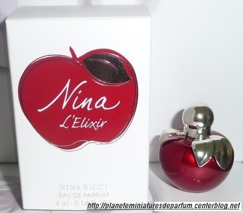 Miniature parfum Nina l'Elixir Grande boite sortie 2010.